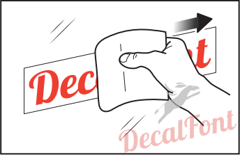 Applicare l'adesivo sulla superficie